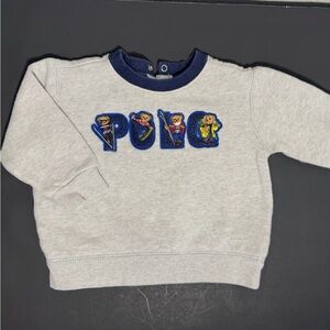 VTG Ralph Lauren Gray and Blue Kids Sweatshirt